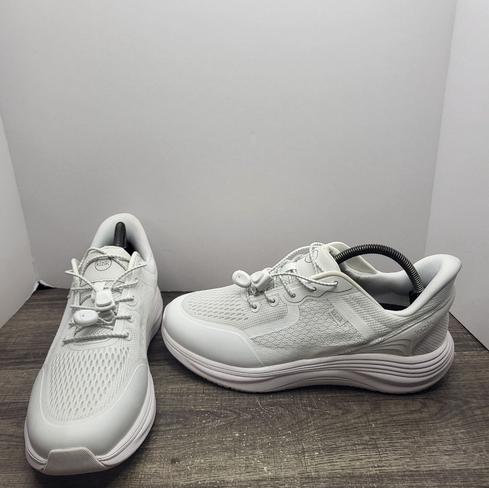 Kizik London Harbor White Hands Free Slip On Sneaker Womens Sz 10.5